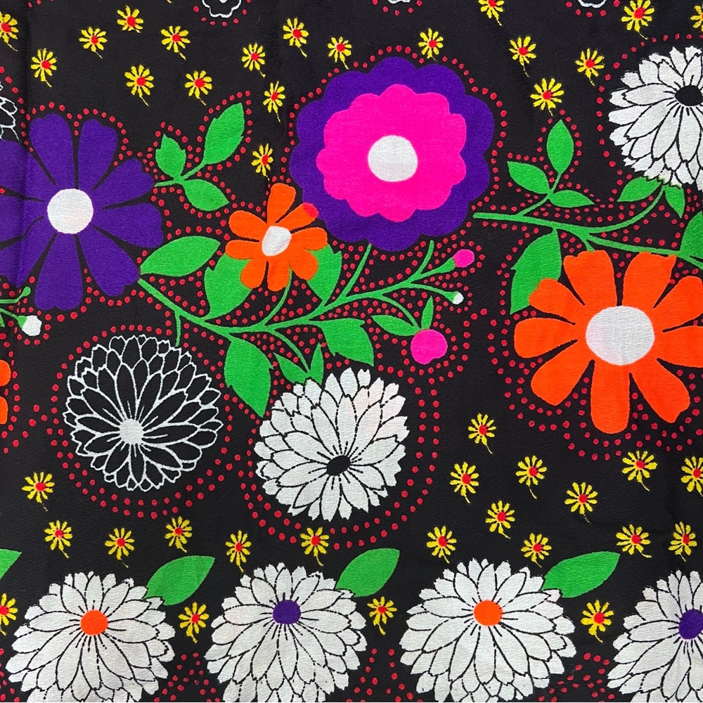 Vintage Bright Retro Neon 60’s Mod Floral Paisley Overall Backless Maxi Dress - Picture 11 of 12